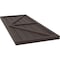 Ekena Millwork Americraft 6-Board Wood 2 Equal Panel Frmd Board-n-Batten Shutters w/Dbl Z-Bar, ARW102BF621X71TBH, PR ARW102BF621X71TBH - alternate 2